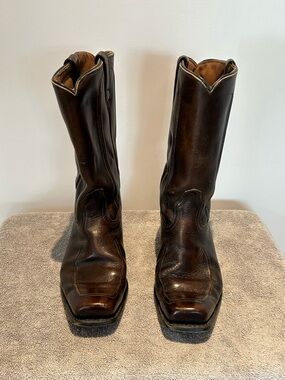 VINTAGE ACME Leather Unisex Boots sz 8.5 Mens, 9.5 Womens